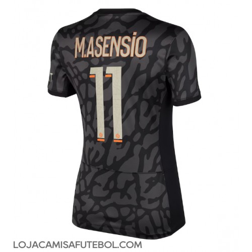 Camisa de Futebol Paris Saint-Germain Marco Asensio #11 Equipamento Alternativo Mulheres 2023-24 Manga Curta